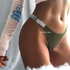 Luxury Rhinestone Strap Thong Panty 