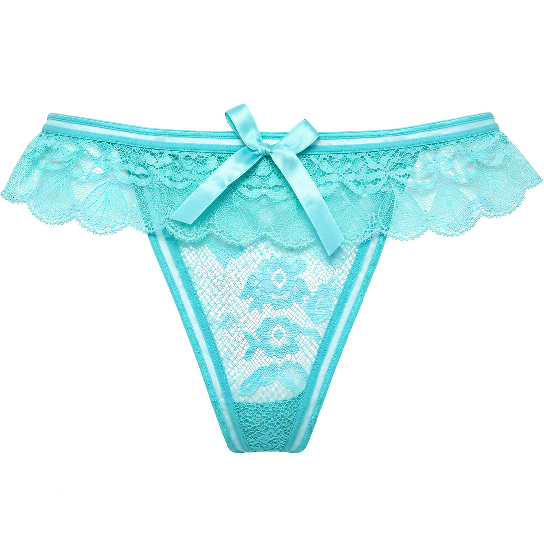 Lace Bow Detail Thong Panty