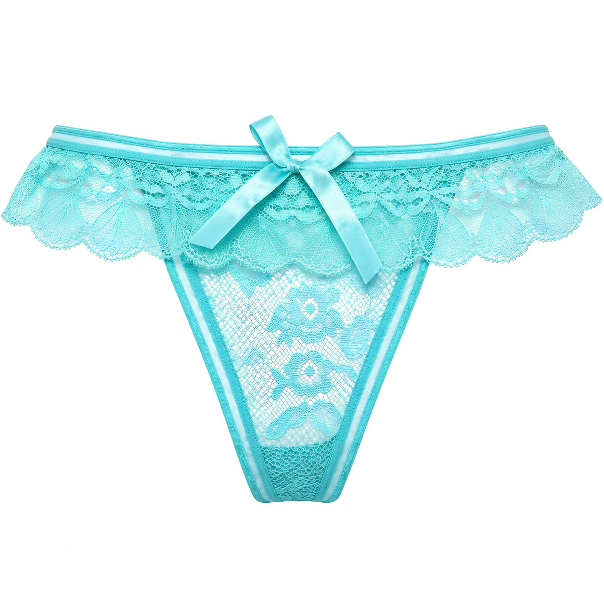Lace Bow Detail Thong Panty