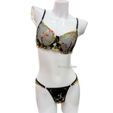 Sexy Embroidered Lace Bra & Panty Set 
