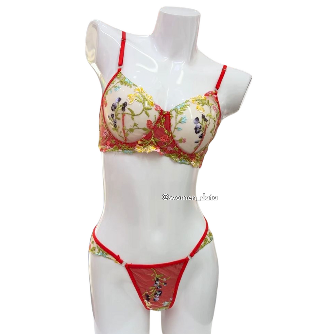 Sexy Embroidered Lace Bra &amp; Panty Set 