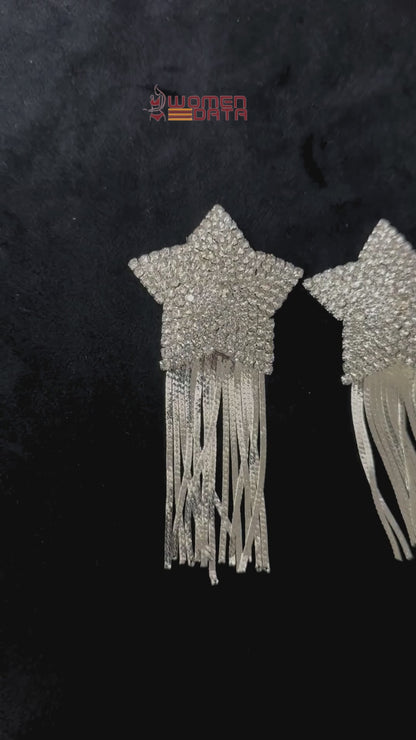Crystal Star Tassel Nipple Covers