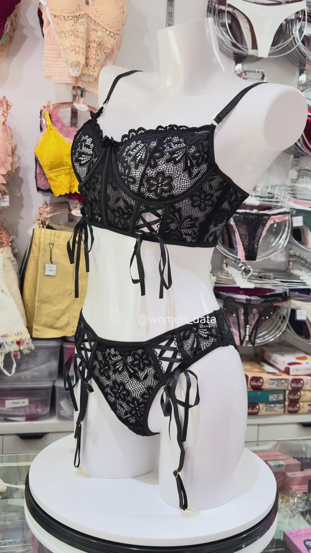 Black Lace Lingerie Set