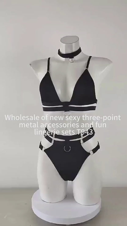 Lingerie Set with O-Ring Harness 
