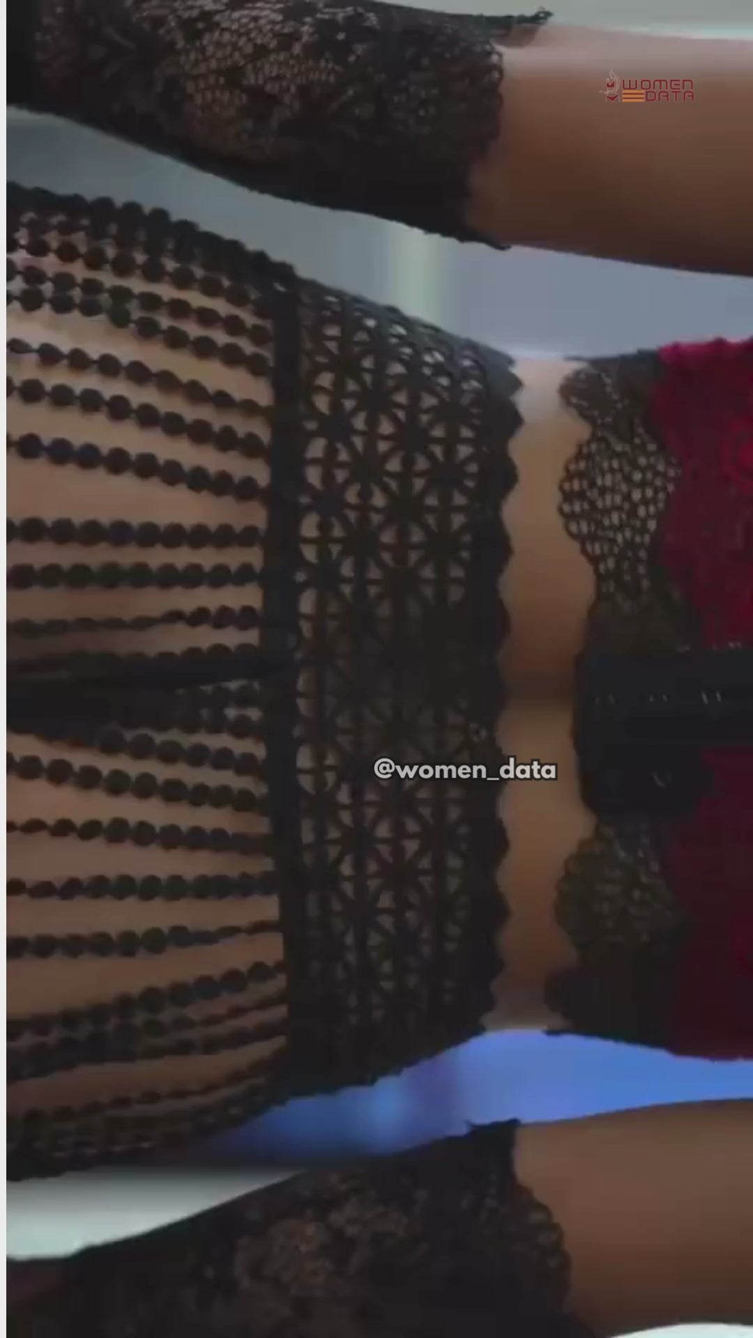 Wine Seductress 3-Piece Lace Fringe Lingerie