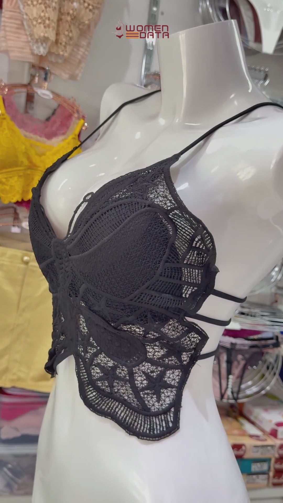 Embroidery Bra Tube Top for Women #color_black