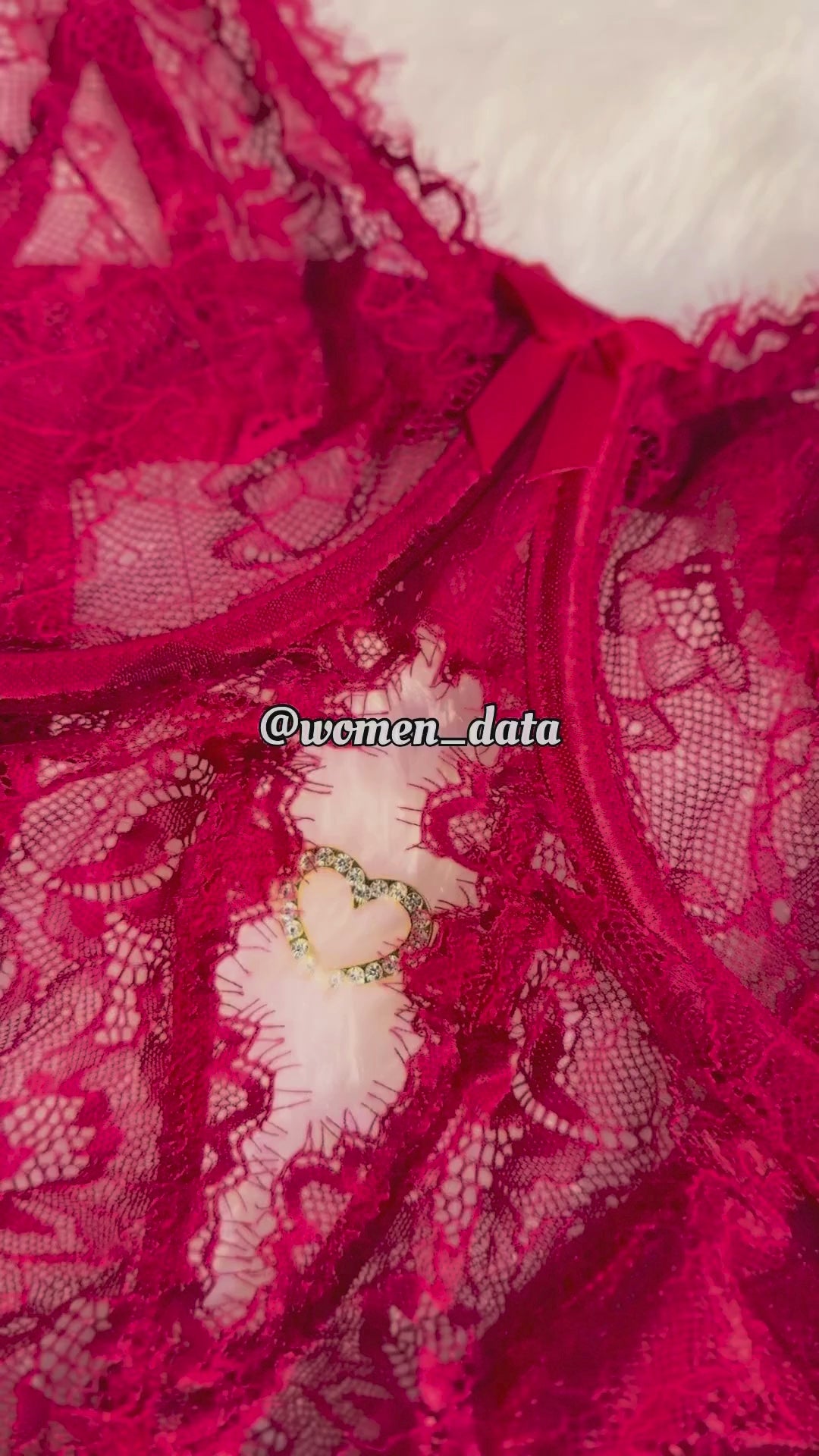 Red Lace Plus Size Bodysuit Lingerie