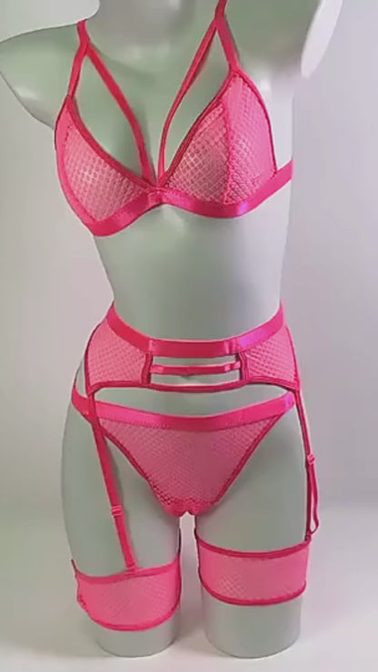 Seductive Mesh Lingerie Set 