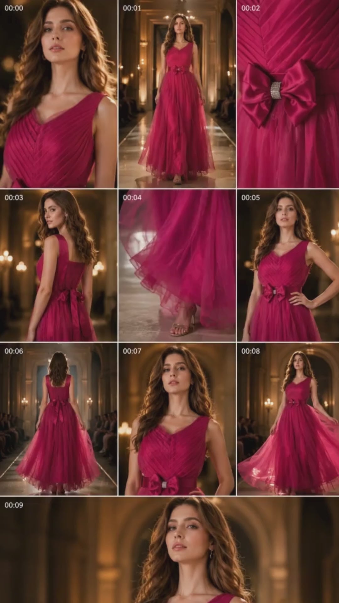 Graceful Tulle Layered Ball Gown for Wedding & Party Wear Pink Free Size Attach Sleeves #color_pink