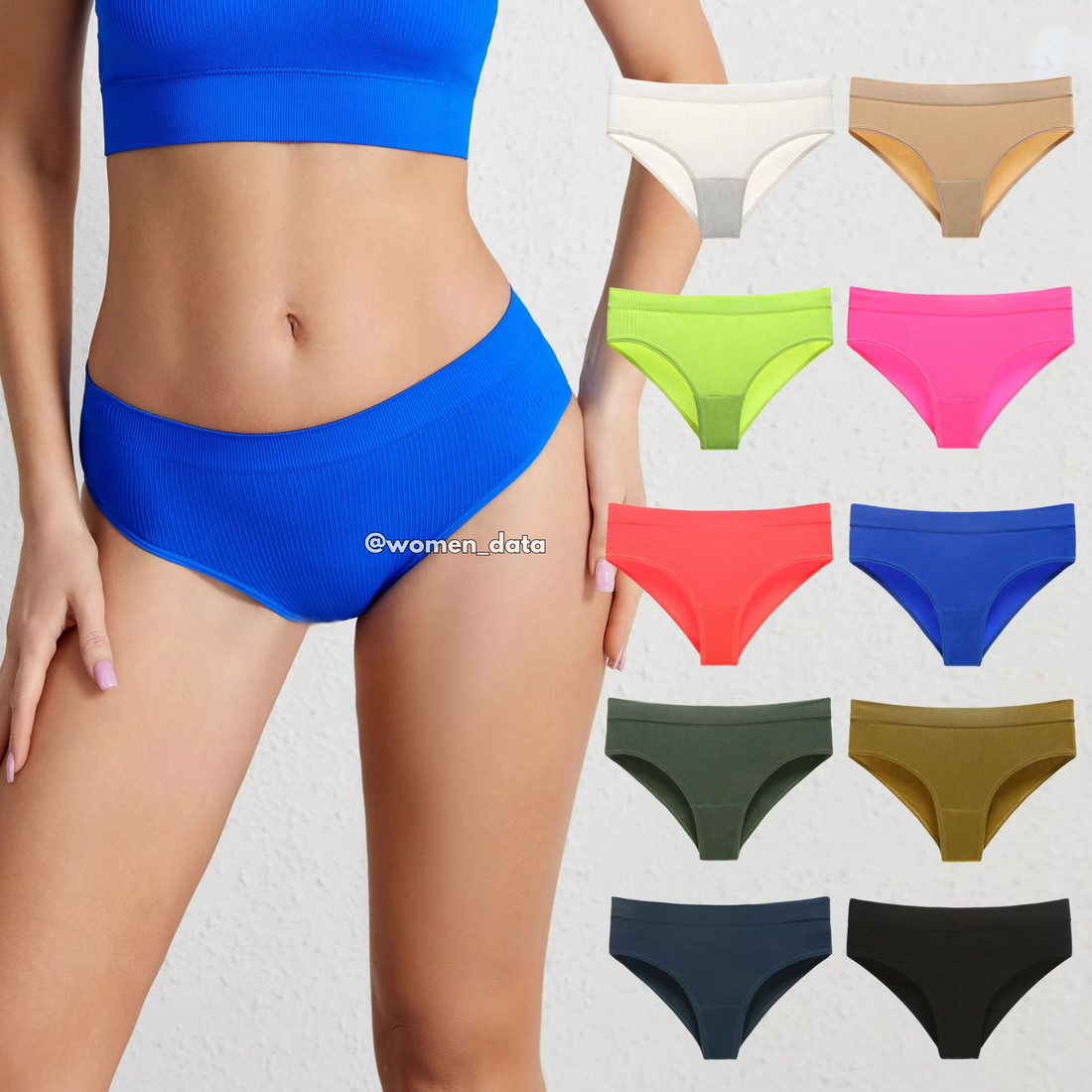 Seamless Ribbed Low Waist Panties 