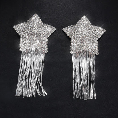 Crystal Star Tassel Nipple Covers