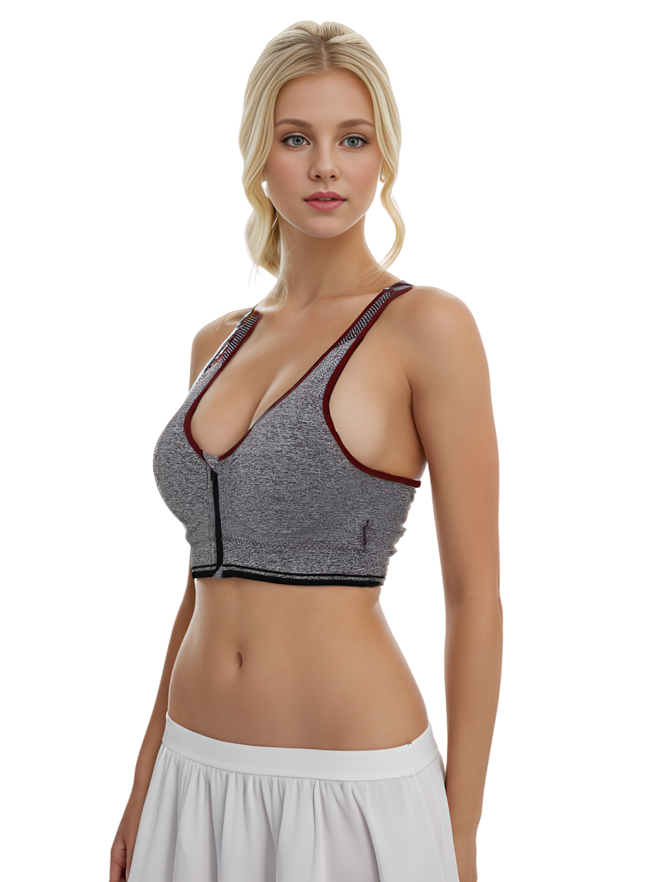 Cotton Lightly Padded Wire Free Sports Bra