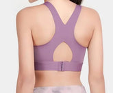 High Impact Crop Top Cross Back Padded Bra 