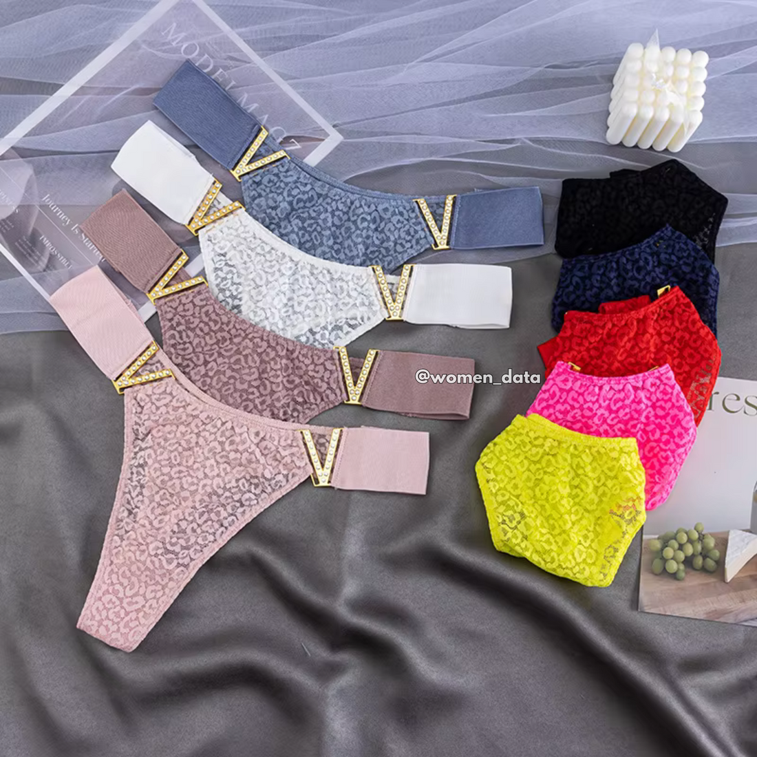 V-Shape Lace Thong