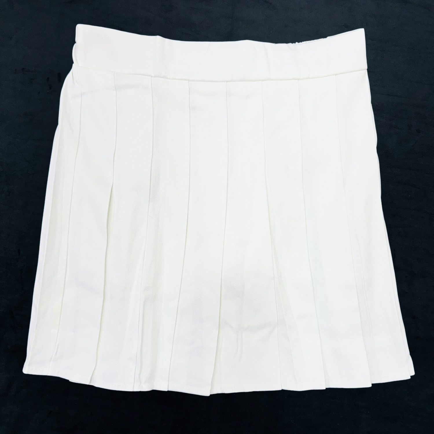 White Cotton Pleated Casual Skirt Female | Mini Skirts